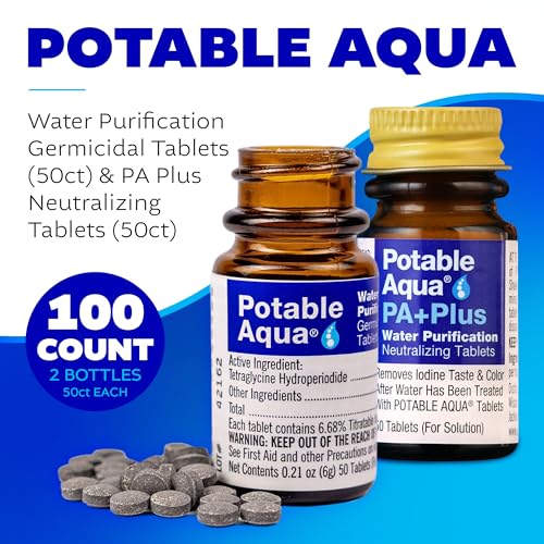 Water Purification Tablets With PA Plus (50 Count)