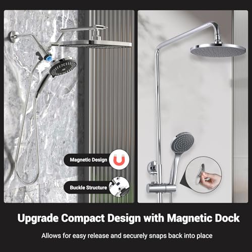 Rain Shower Head with Handheld Spray Combo