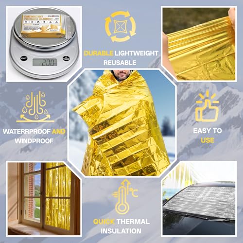 Survival Emergency Thermal Blankets (4 Count)