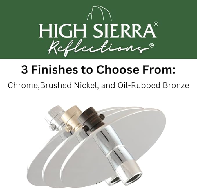 High Sierra® - Solid Lead-Free Metal 4-Way Combo with GEN 3 REFLECTIONS™ Fixed and Handheld Shower Head with Hose. Run Separately or Both at Full Flow - 1.25 GPM per Shower Head - Chrome Finish
