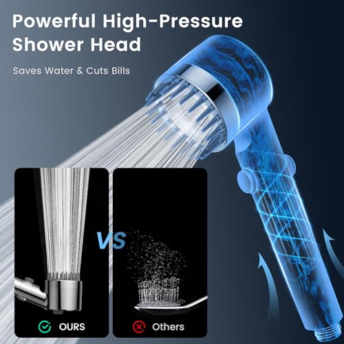 Filtered Shower Head with Handheld 2PCS Filters ShowerHead