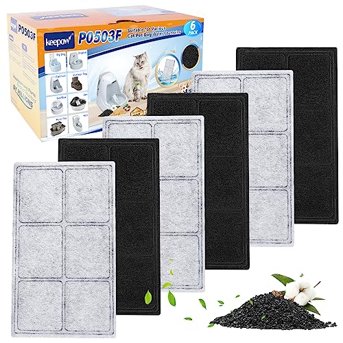 6 PCS Filter Compatible with PetSafe Drinkwell Fountain Platinum