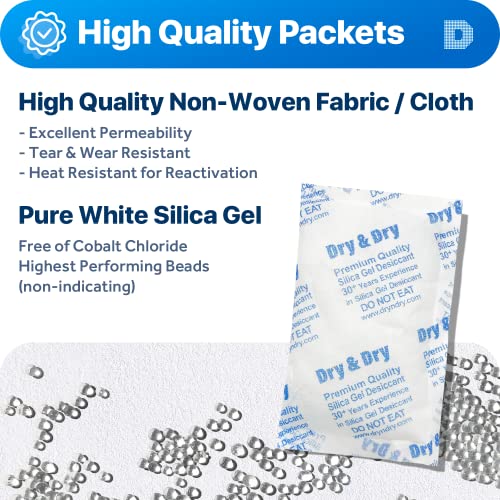 100 Gram [30 Packets] Silica Gel Packets Desiccants