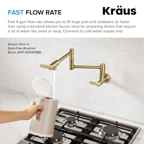 Oletto Pot Filler Faucet with Retractable Arm