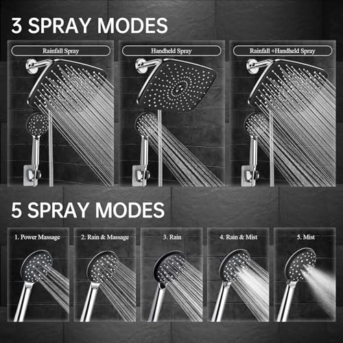 11.8“ Rain Shower Head with Handheld