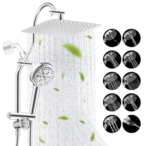 High Pressue All Metal 10" Rainfall Shower Head