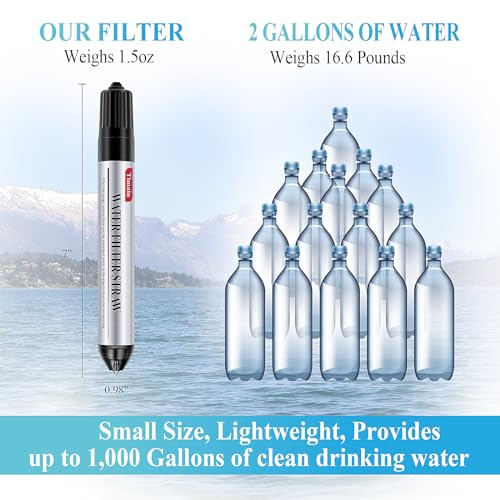 4 Pack Mini Water Filter Straws