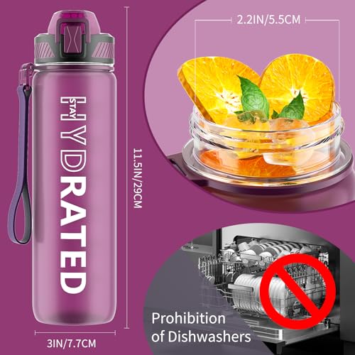 Water Bottle with Straw