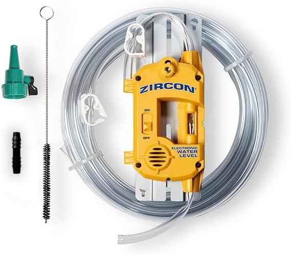 Zircon Electronic Water Level 25 Contractor Kit with 50 Ft Hose and Accessories, Yellow