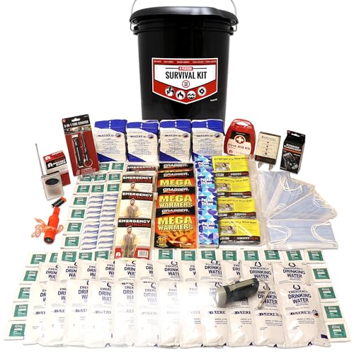 4-Person, 72 Hour Necessity Bucket Survival Kit, with Food, Water, Tools