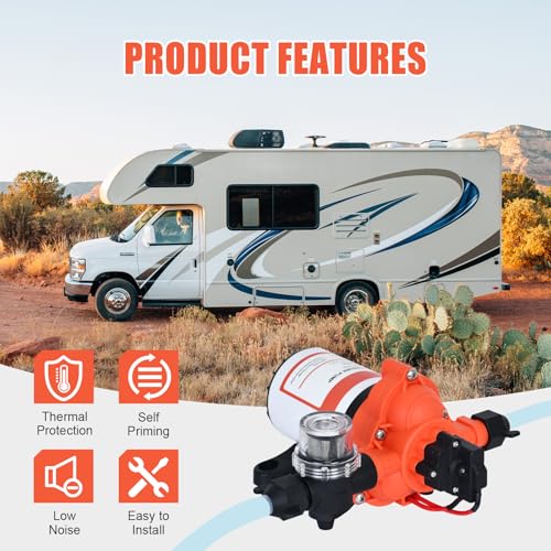 DC 12V RV Water Pump 3.5GPM 45PSI