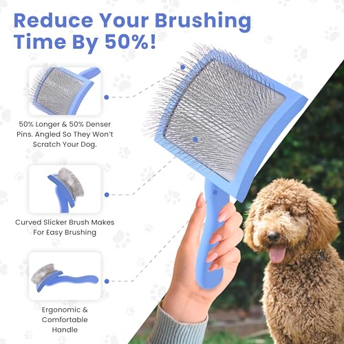 Grooming Curved Slicker Brush for Long
