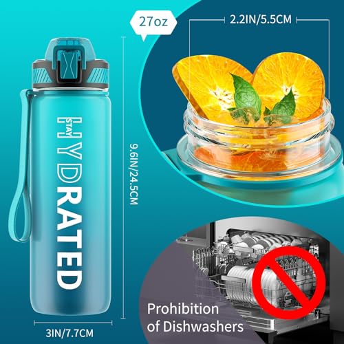 Water Bottle with Straw