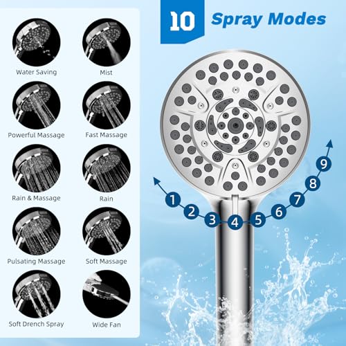 High Pressue All Metal 8" Rainfall Shower Head
