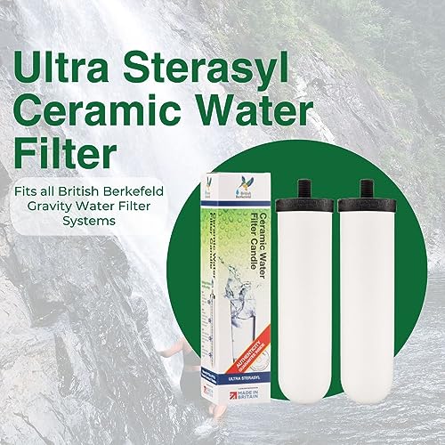 British Berkefeld Doulton Water Filter Candle Compatible with Replacement for Berkey Gravity Water Filter System BB9