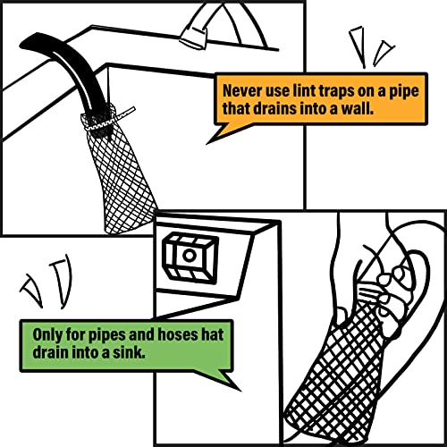 24 Pack Washing Machine Lint Traps with Cable Ties (24 Count)