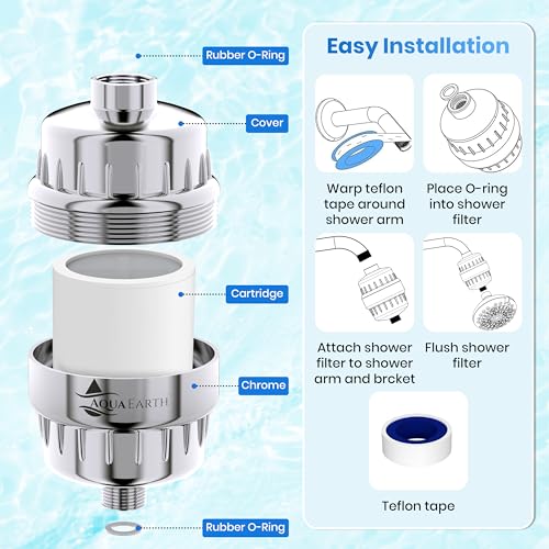 Filtered Shower Head Gift Edition High Pressure Shower Filter Hard Water Remove Chlorine Harmful Substances Coconut Shell Activated Carbon Reduce Heavy Metals Other Sediments Vitamin C