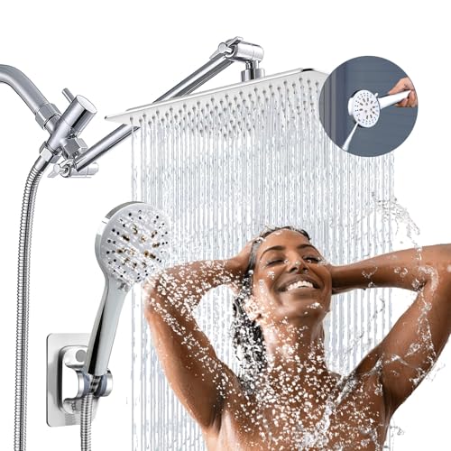 Shower Head 10" High Pressure Rain shower head with Handheld Spray Combo