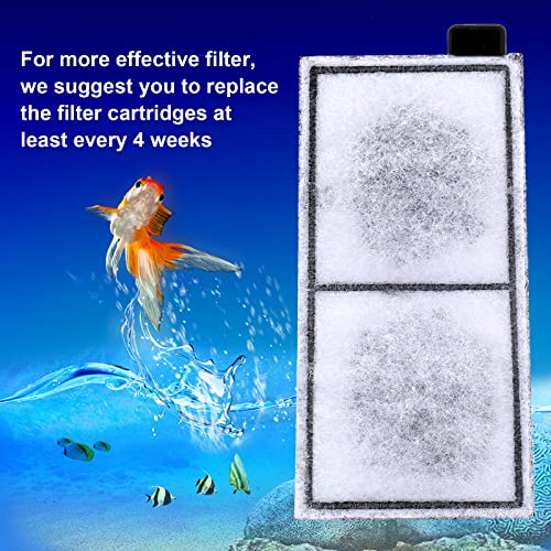 8 Pack Aquarium Replacement Filter Cartridge Fish Tank Filter Cartridge for Aquarium Internal Filter