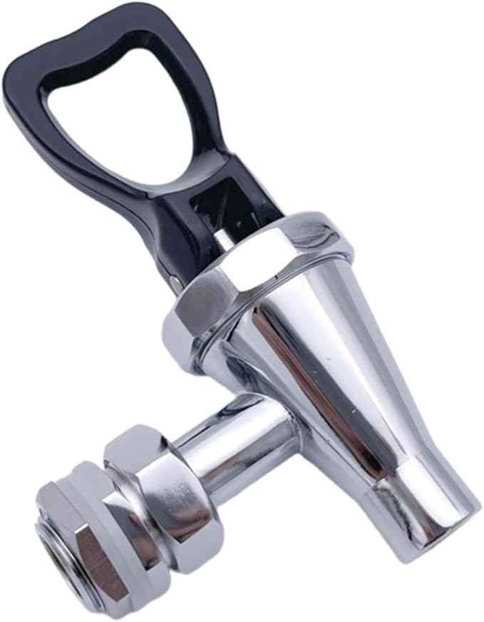 1/2 Inch Beverage Dispenser Faucet Spout Brass Material Hot Drinks Tap for Juice Cold Hot Water Supplies Household Accs, Black