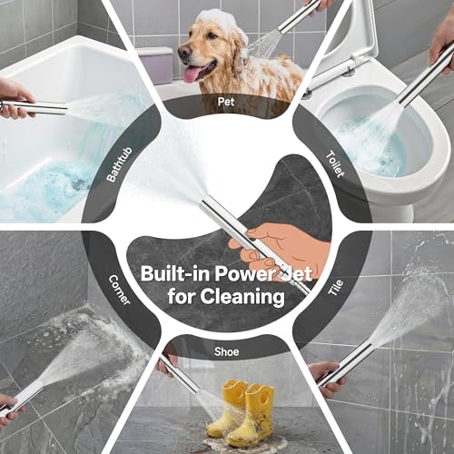 All Metal 8" Luxurious Rain Shower Head with Handheld
