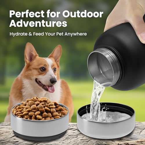 32oz Dog Water Bottle with Bowls