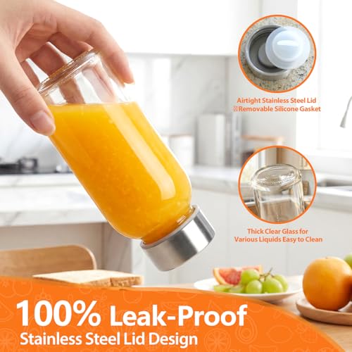 8 oz Glass Bottles with Lids