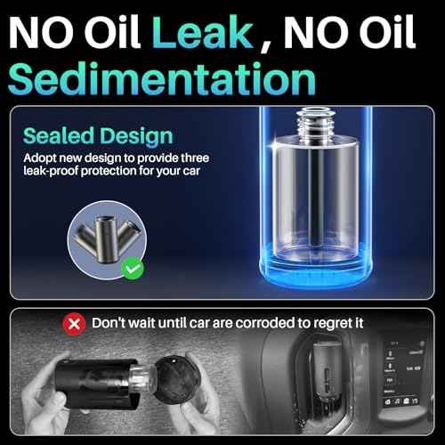 CO01 Ultrasonic Smart Car Air Freshener 100ml Ocean 5 Modes RGB Auto On Off (3.4 Fl Oz)