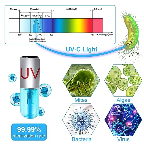 3W Mini Aquarium Algae Removal Light With Timer