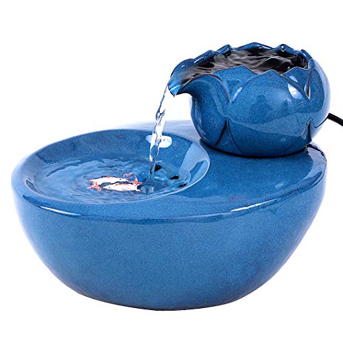 Ceramic Cat Drinking Water Fountain