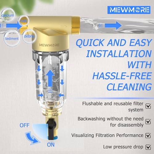 WHC40 Whole House Spin Down Sediment Filter with 1"MNPT & 3