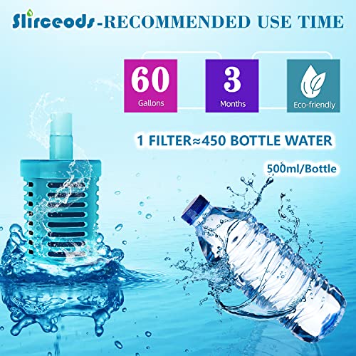 Universal Activated Carbon Water Bottle Filter Replacement