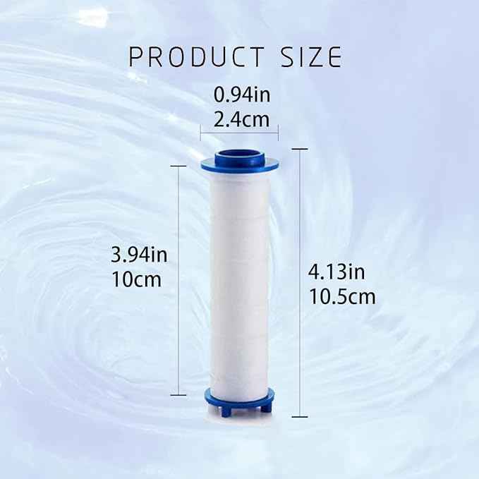 Showerhead Filters, Ion Shower Drops Head Filter, Showerheads Replacement PP Cotton Filter Cartridge, Turbo Showerhead, Shower Head with Filter for Detachable (B20*pc,4.13in/10.5cm)