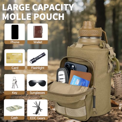 Half Gallon Water Bottle Insulated with Sleeve