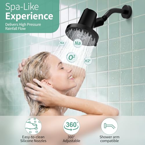 5.5 Inch Filtered Shower Head with Filters