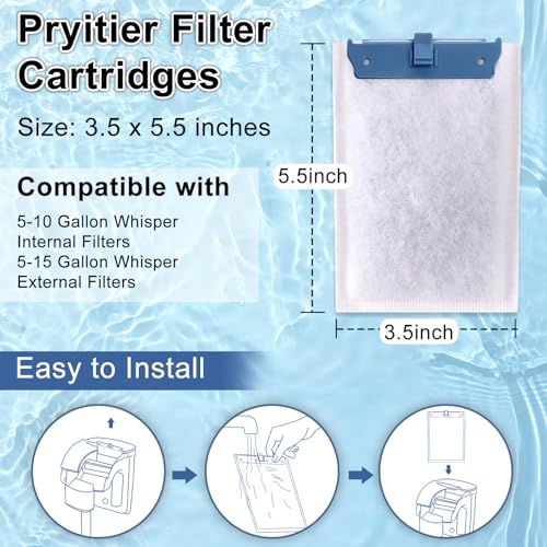 16 Pack Filter Cartridge Compatible with Whisper Bio (16 Count)