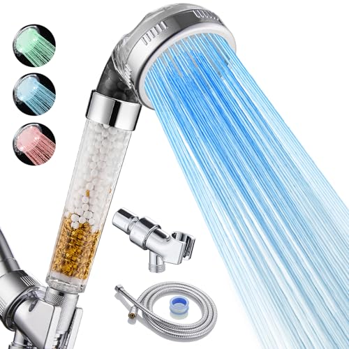 Filtered LED Shower Head with Handheld