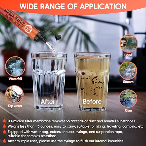 Straw Water Filter 5 Pack (5 Count)