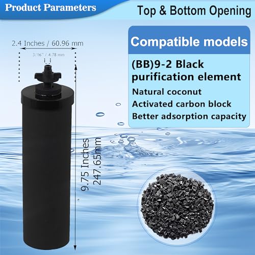 NSF ANSI 42 Certified Black Purification Elements (2 Count)