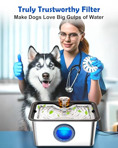 Large Dog Water Fountain SS304