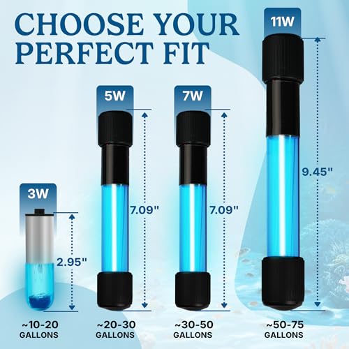 7W UV Light for Aquariums with 4 Timer Modes