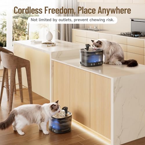 85oz 2.5L Cordless Cat Water Fountain for Cats