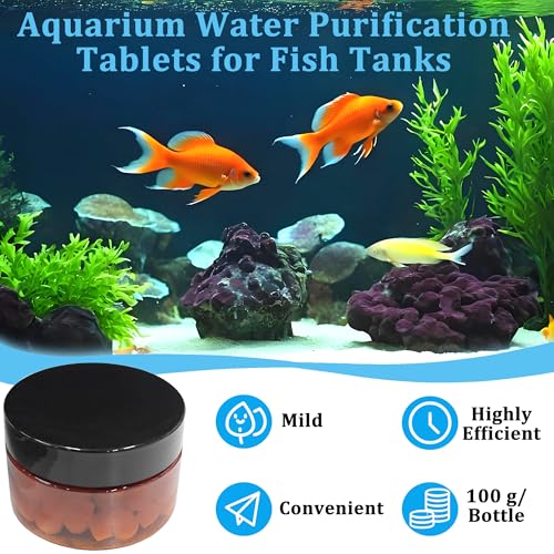 Aquarium Water Purification Tablets for Fish Tanks (100 Count)