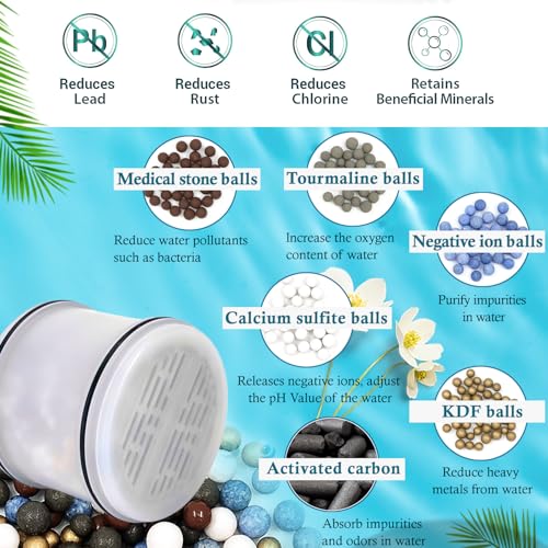16 stage filter Replacement Fixed Shower Filter Compatible with Cobbe Fixed Filtered Shower heads 2