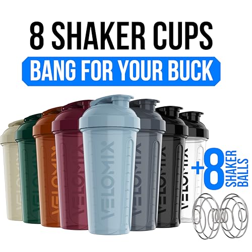 8 Pack 28oz Protein Shaker Bottle for Protein Mixes (8 Count)