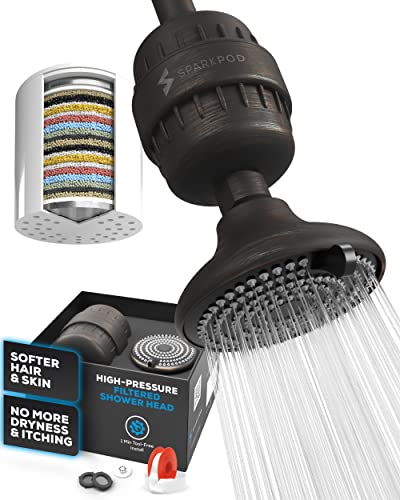 23 Stage Filtered Shower Head with 3 Spray Settings