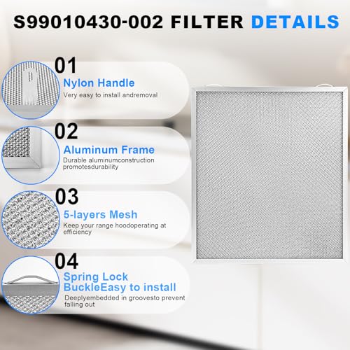 S99010430 002 Range Hood Filter Replacement 13 (2 Count)