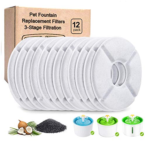 12 Pack Cat Water Fountain Filters (12 Count)