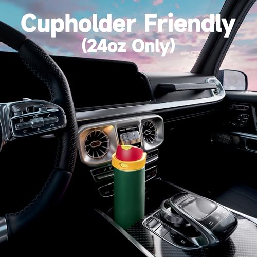 24 oz Insulated Water Bottle with Straw