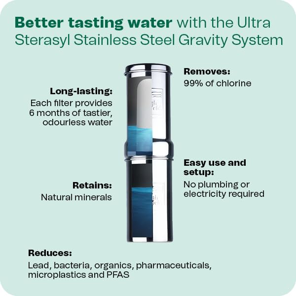 British Berkefeld 0.26 Gal Stainless Steel Gravity Water Filter System